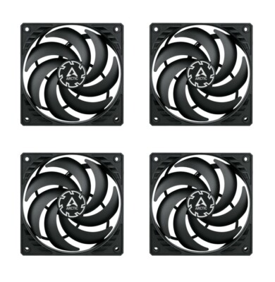 ARCTIC P12 PWM PST Slim (4xPack) 12cm 120mm Computer PC Gehäuse Lüfter