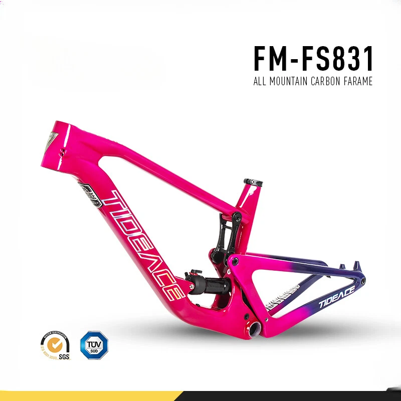 Full Suspension MTB Bicycle Frameset 29er Carbon Fiber Mountain Bike Frame