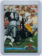 1991 PACKERS Darrell Thompson signed card Topps Stadium Club #104 AUTO Autograph