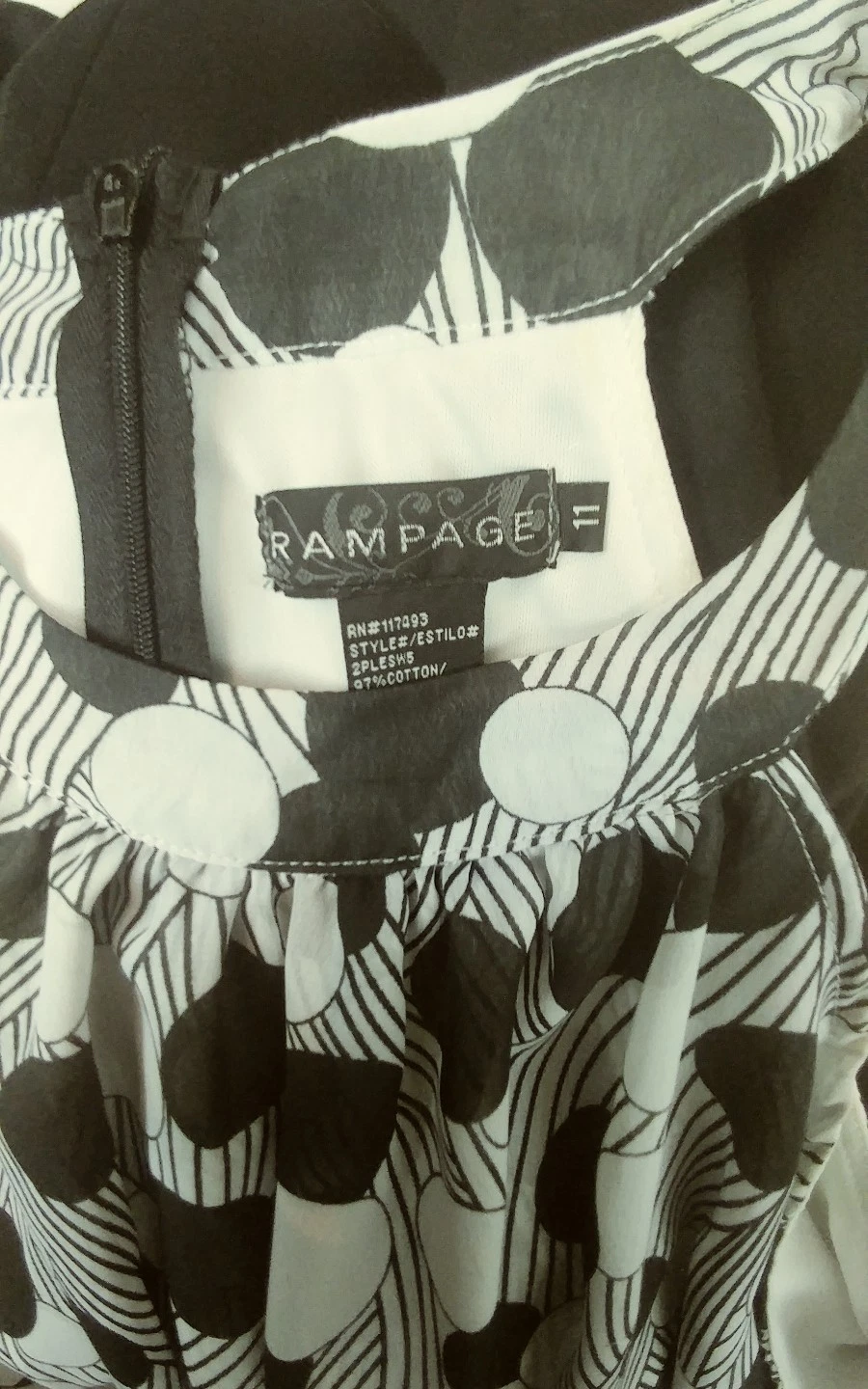 VETEMENTS Abbigliamento donna RAMPAGE CO. Abito nero taglia 11 con top a pois Poka