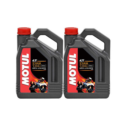 Motul 7100 4T 10W40 100% synthetic 4-Stroke Ester 8L Engine Motor Oil 2 x 4L