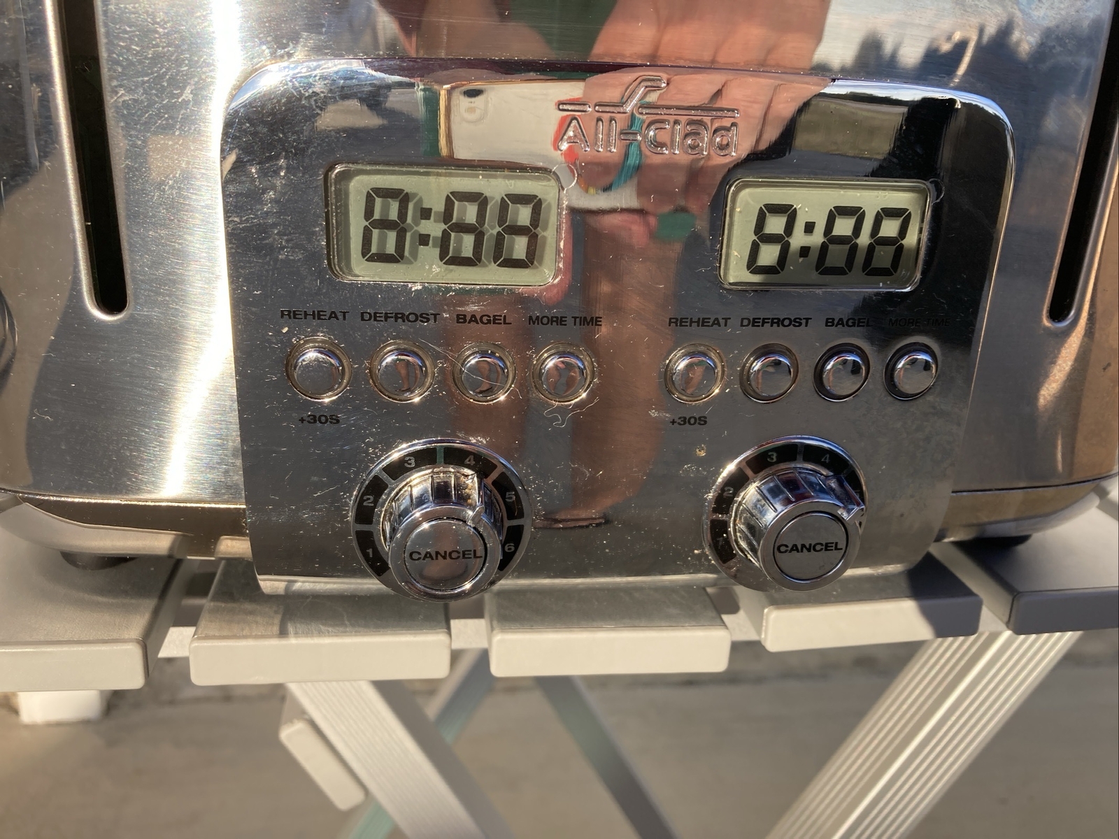 AllClad 4 Slot Toaster Only Two Slots Work TJ824D51 Stainless