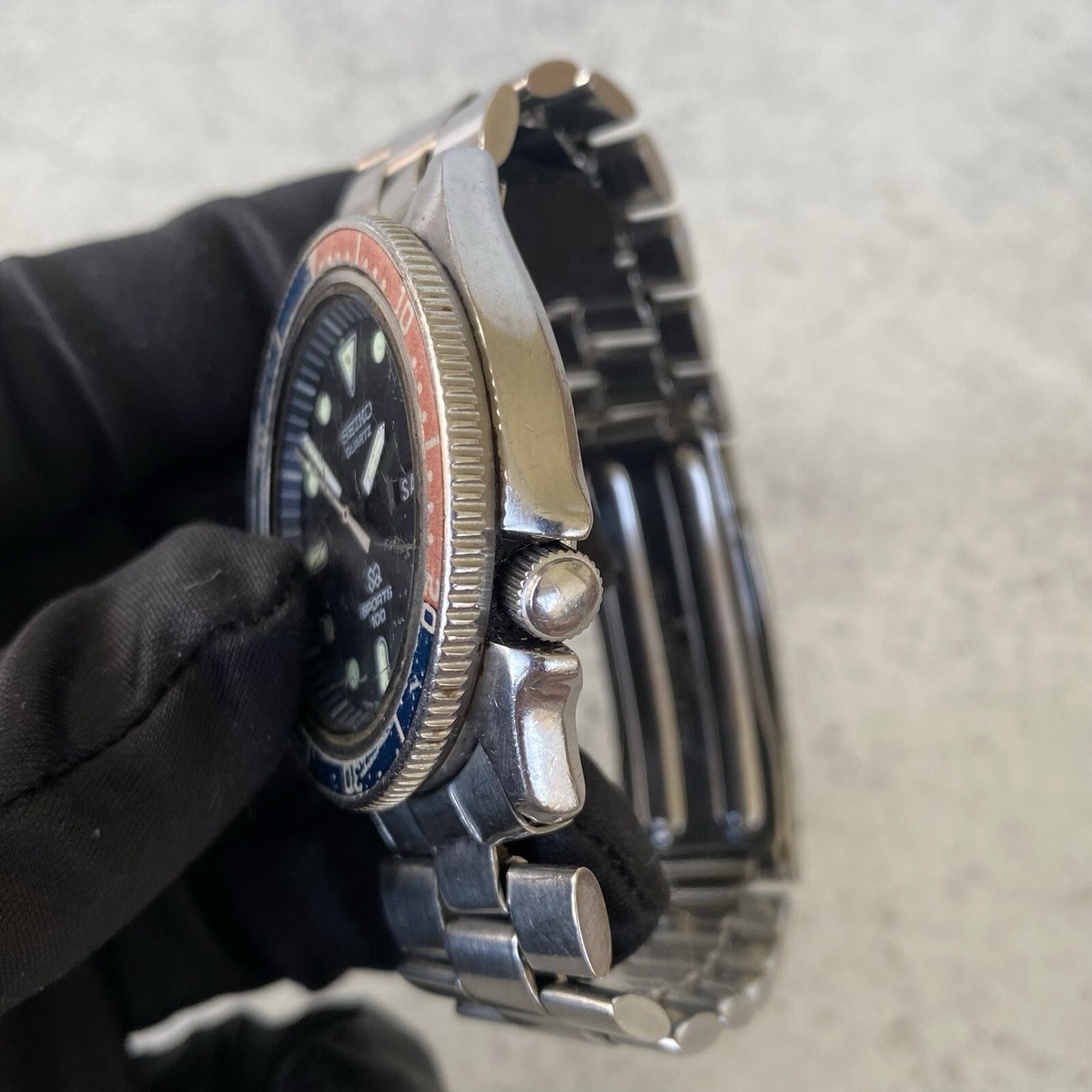 1979 Seiko SQ Sports 7546-6040 Pepsi Bezel Quartz Day/Date 1979 Seiko SQ Sports 7546-6040 Pepsi Bezel Quartz Day/Date