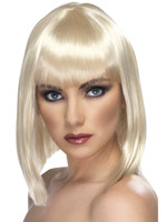 Smiffys Blonde Glamour PerüCke Kurz Gerade Mit Pony Nylon Damen Fasching Neu