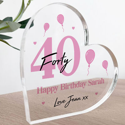 PERSONALISED 40th Birthday Gifts For Women Mum Daughter Sister