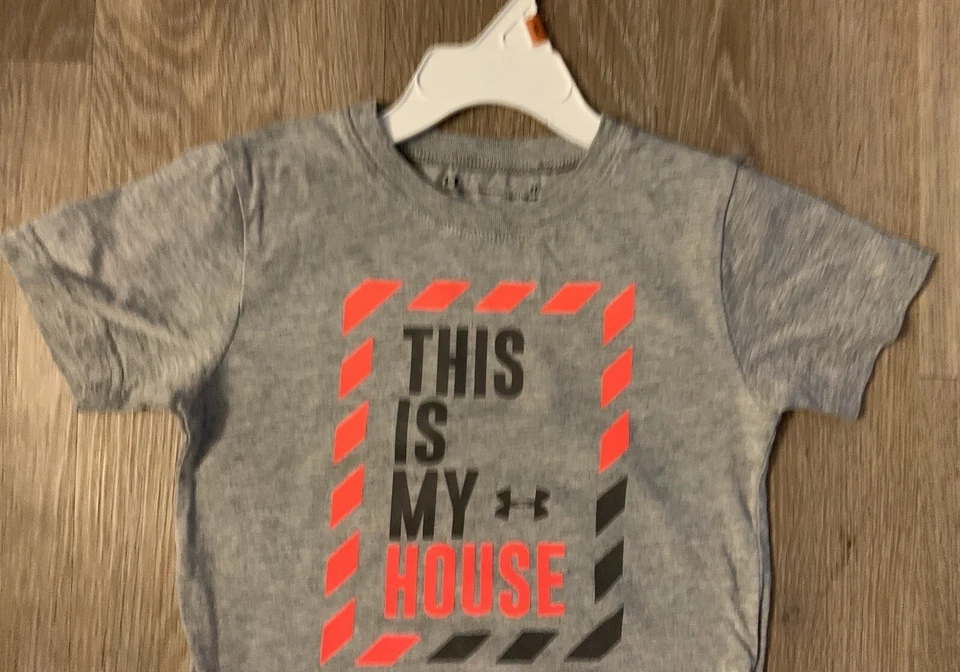 Under Armour Boy’s Size 4T Gray Short Sleeve Casual Cotton Blend Shirt - Image 3 of 4