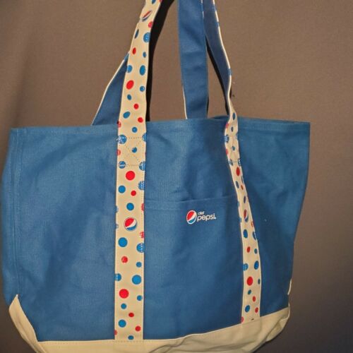 NEW Diet Pepsi Collectible Canvas Tote Bag  Red White Blue 16"W x 13" H x 11"  - Picture 1 of 7