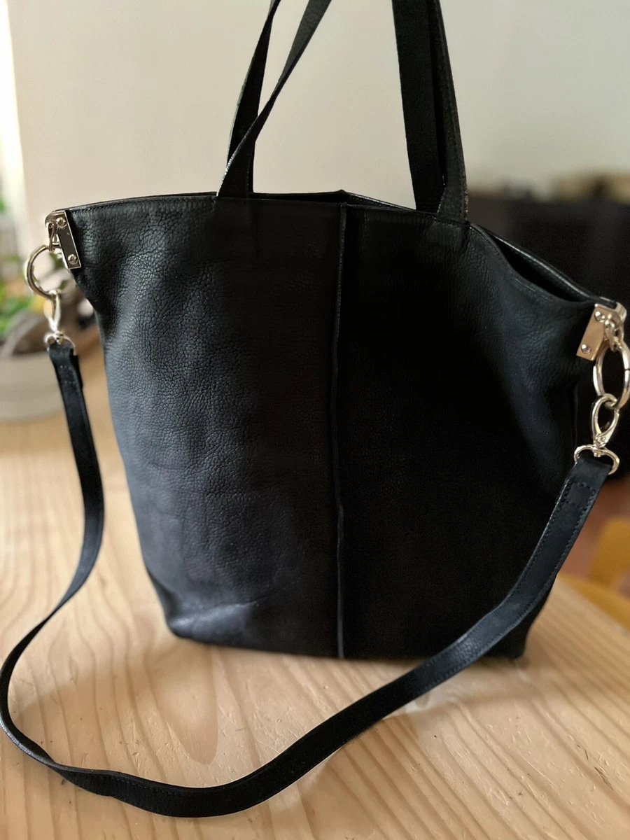 zara woman suede black tote bag See Pics For Details