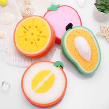 4PCS perfect gift presrnt for toddlers sponges for cleaning Cute Fruit Style