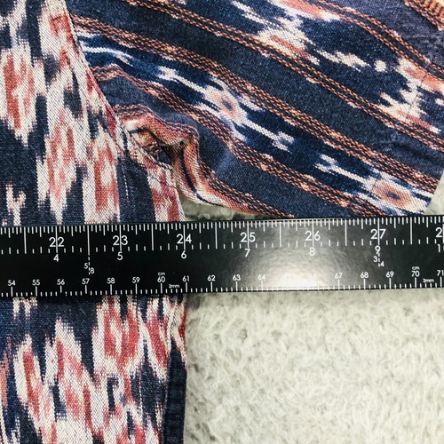 Territory Ahead Shirt Men Large Blue Striped Button Up Southwestern Aztec Tribal - Picture 8 of 9