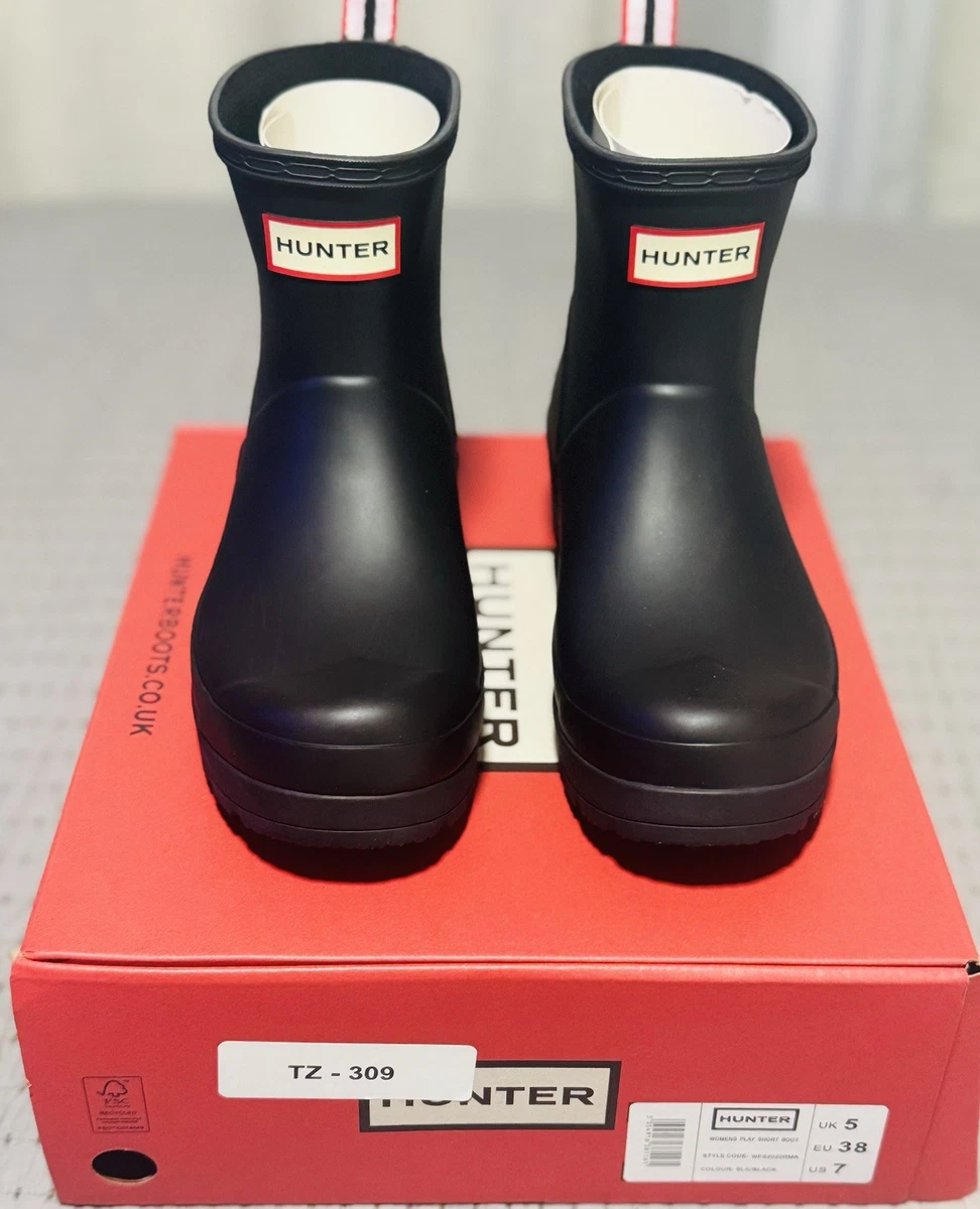 Hunter Original Short Black Boots for Women for sale | eBay