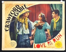 LOVE ON THE RUN Lobby Card Joan Crawford Clark Gable 1936 *Hollywood Posters*