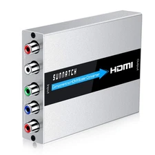 Component to HDMI Converter with Scaler Function, RGB to HDMI 5RCA YPbPr to HDMI