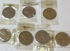 Lot of 7 Lincoln Cent Wheat Coins 1919-1960 Individual Bags Uncirculated? NICE