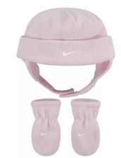 Nike Baby / Toddler 2-Piece Hat  Mitten Set Pink Foam 12-24 Months
