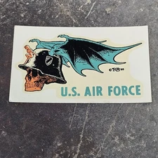 Vintage ED ROTH Decal US AIR FORCE Chopper Bobber Hot Rod Vintage Skull old auto