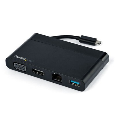 Startech DKT30CHVAUSP USB C MULTIPORT ADAPTER 100W PD USB C TO HDMI VGA MINI TRA