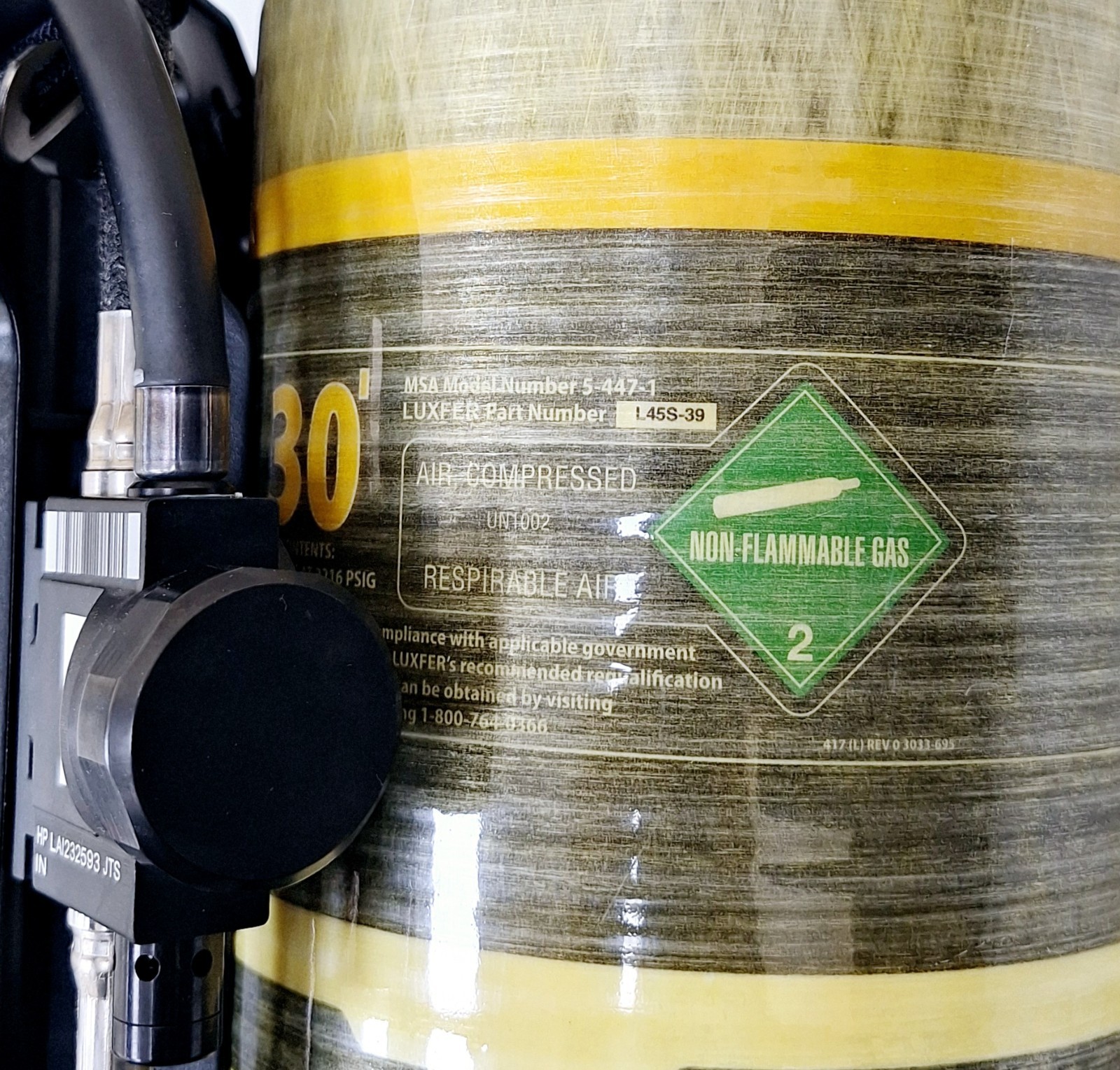 Mine Safety Appliances MSA A-A2L / SCBA Airhawk II / Air Mask 2216 PSI