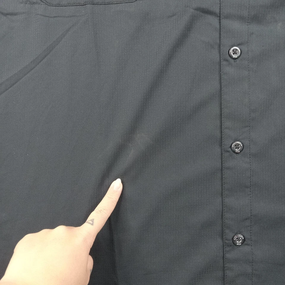 Columbia PFG Shirt Mens 3X Black Tamiami Long Sleeve Button Up Fishing Vented - Image 2 of 4
