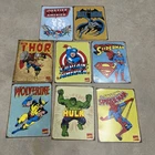 2007-11 Marvel/DC Superhero Metal Vintage Tin Signs, Lot Of 8 - 16”x12” Vintage