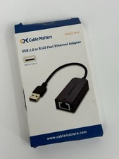 Cable Matters USB 2.0 to RJ45 Fast Ethernet Adapter 202023-BLK NOB