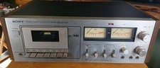 Sony TC-206SD Stereo Cassette Deck Silver 8' Power Cord And RCA connectors