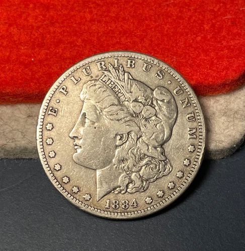 (#102561) Morgan Dollar:  1884 S  VF.  Better date!   (See video!)