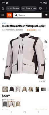 Sedici Marco 2 Mesh Waterproof Motorcycle Jacket Mens Small W/ Armor ADV Series