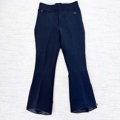 BOGNER Womens 8 Black Ski Pants Vintage Boot Cut Wool Blend Soft Shell Luxury