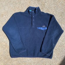 Vintage 90s Patagonia Synchilla Snap-T Fleece Men  s XL Navy Blue Jamaica