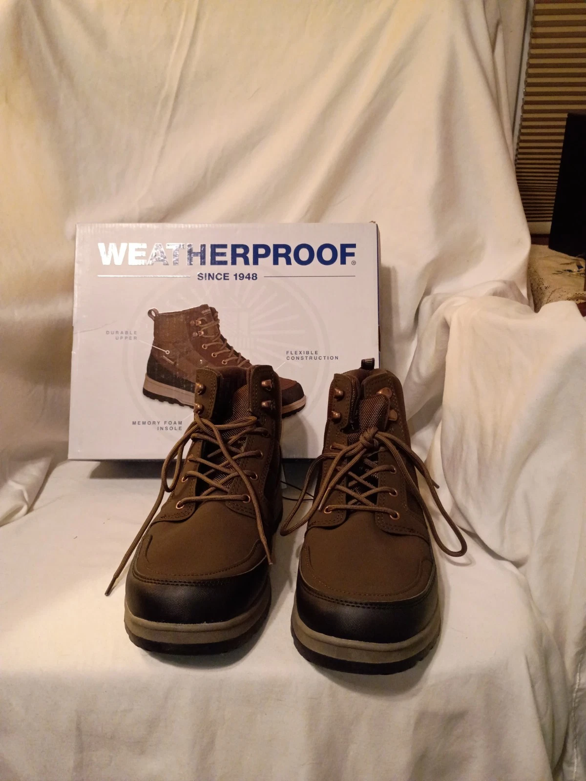 Men's Weatherproof Brown Boots Size 12