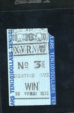 1973 Preakness Stakes SECRETARIAT $2 Cashed Win Betting Ticket Triple Crown Blue
