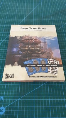 Arcane Minis Shoal Trade Barge Airship Map Tiles Pack RPG Tabletop NEU OVP