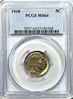 1918 Buffalo Nickel PCGS MS64 | Original Luster | Classic U.S. Type Coin