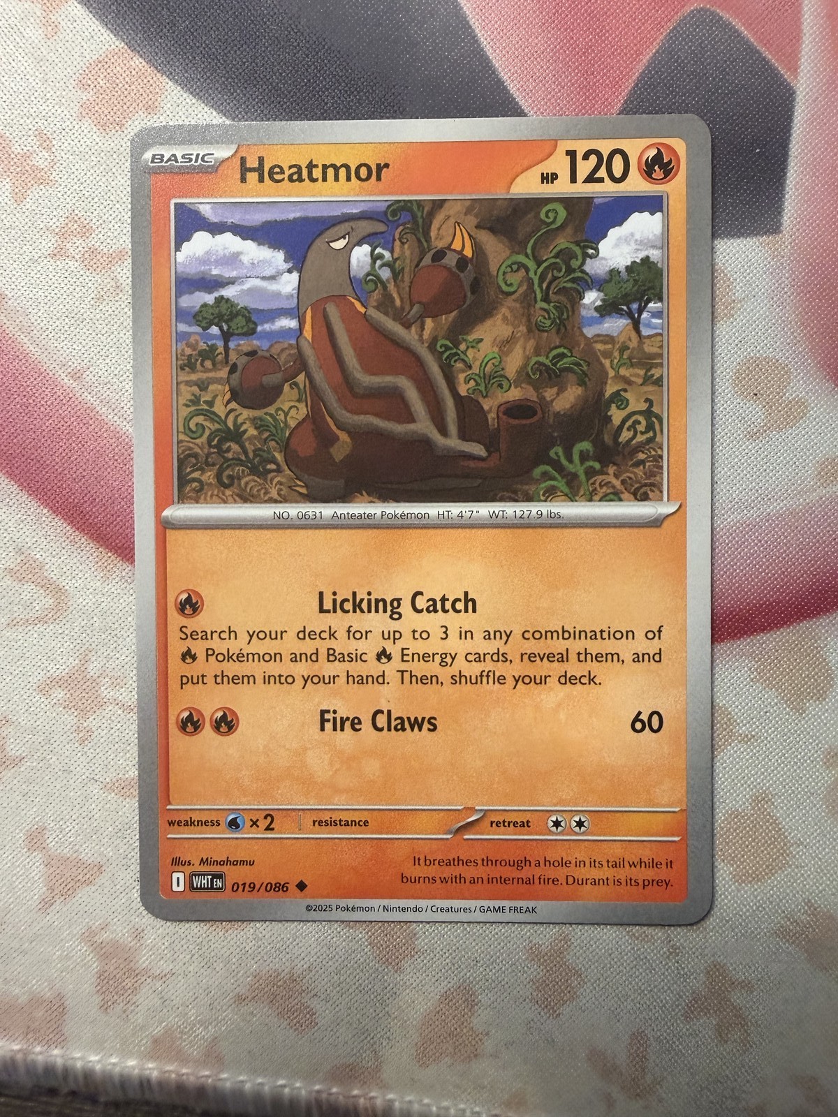 Heatmor Uncommon SV: White Flare 019/086 NM English Pokemon Card