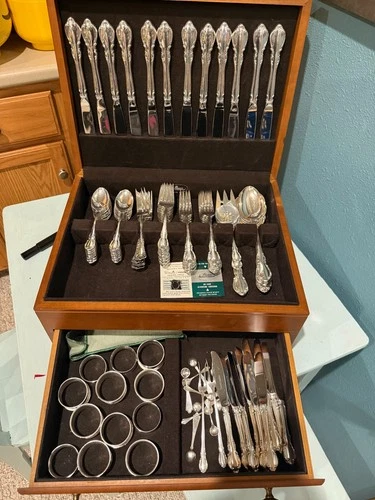 Vintage Towle Sterling Silver Legato Flatware Place Setting for 12 (100 pieces)