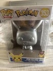 Funko Pop! Pikachu #353 10 inch Pokemon Metallic- SILVER TARGET CON 2021 W/ Case