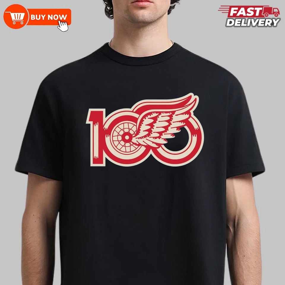Camiseta Detroit Red Wings 100 Aniversario NHL - Multicolor, S-5XL Foto 2 de 4