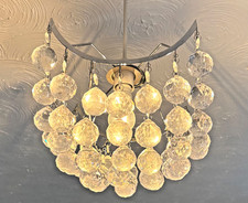 Large CEILING LIGHT Acrylic CRYSTAL 49 BALL LAMPSHADE Easy Fit Shade FREE P&P