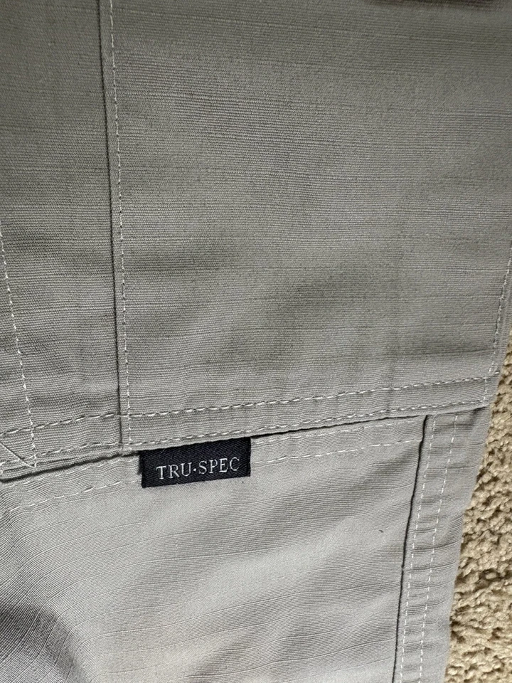 Tru-Spec Tactical Pants Men 8 Beige Cargo Pockets Straight Leg Outdoor - Image 3 of 4