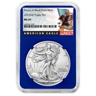 2022 (W) $1 1-oz American Silver Eagle NGC MS69 Black Label Blue Core