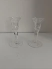Waterford Crystal LISMORE Vintage Set Of 2 Candlestick Holders 5.5”
