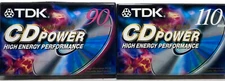 TDK CD Power Cassette Tapes 1-90 Minute, 1-110 Minute Sealed