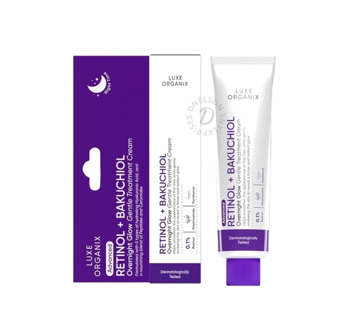 Luxe Organix Retinol+ Bakuchiol Overnight Glow Gentle Treatment Cream 30g
