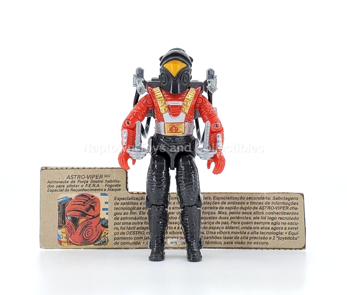 GI JOE COMANDOS EM ACAO ASTRO-VIPER FIGURE COMPLETE w/FILE CARD
