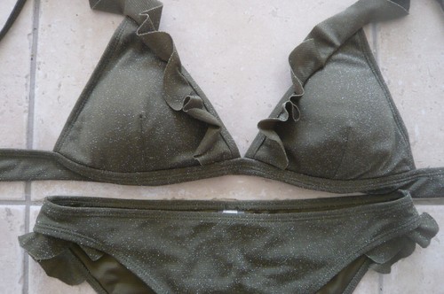 SHIWI Bikini Gr. 38 Khaki silbrig - Neu - - Bild 2 von 3