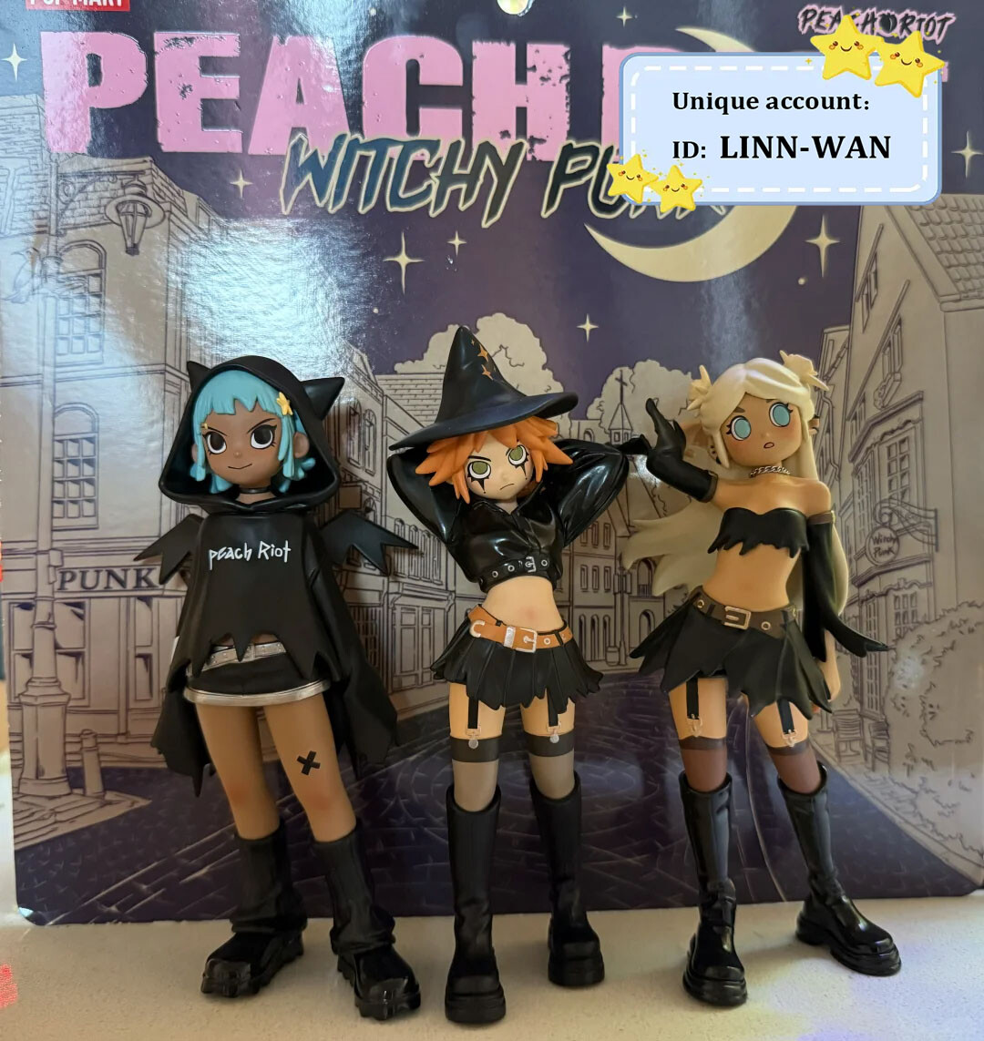 Authentic POP MART Peach Riot Witchy Punk Series Figure Gigi/Poppy 