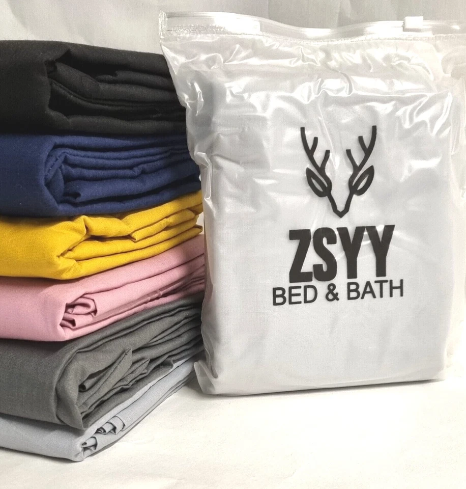 New Flat Bed Sheets Poly Cotton Single Double King Super King Premium Quality