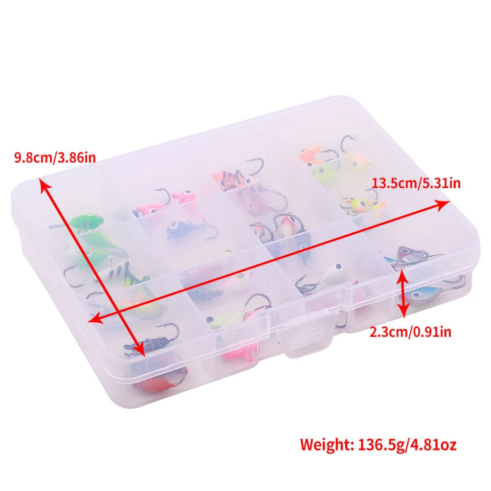 48 Stück Jighead Jigköpfe Köder Jighaken Bleiköpfe Bleikopf Jig Haken Lure Box - Bild 4 von 4