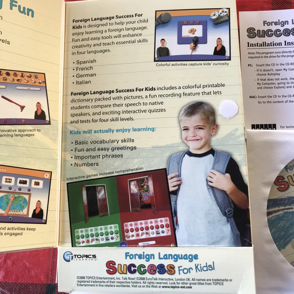 Foreign Language Success Kids 6-12 CD ROM 2008Win/Mac Spanish French German Ital - Image 4 of 4